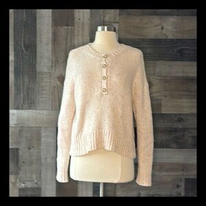 American Eagle peach rainbow knit sweater xsmall pastel hyper feminine academia